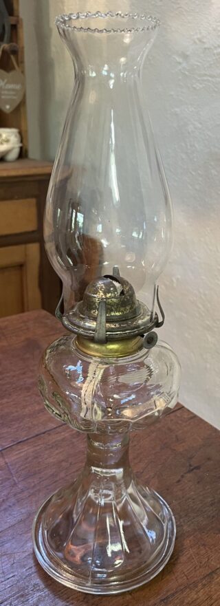 Australian Crown Glass Depression oil lamp