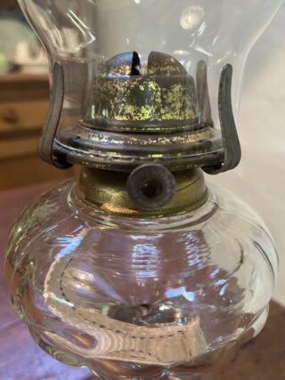 Australian Crown Glass Depression oil lamp - Image 2