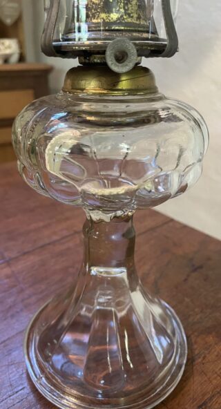 Australian Crown Glass Depression oil lamp - Image 3