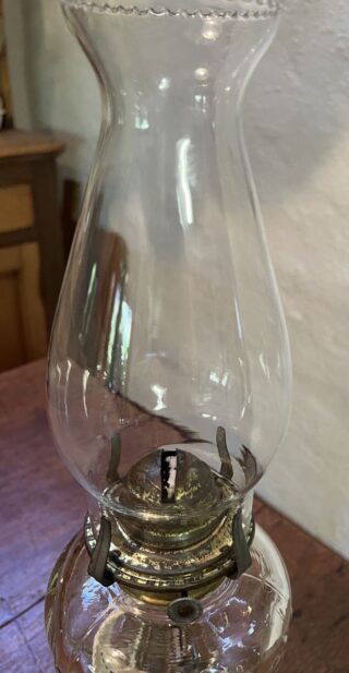 Australian Crown Glass Depression oil lamp - Image 4