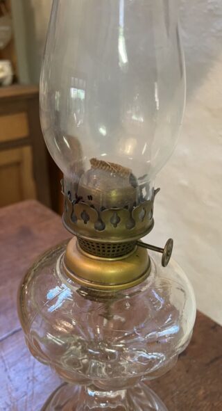 Depression Australian Crown Crystal Glass Co. oil lamp English slip burner - Image 3