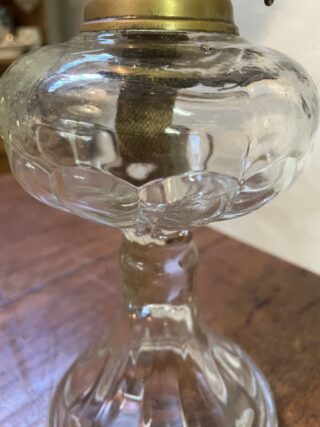 Depression Australian Crown Crystal Glass Co. oil lamp English slip burner - Image 4