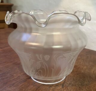 3 3/4" Clear Etched glass shade