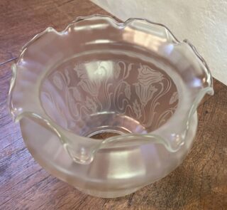 3 3/4" Clear Etched glass shade - Image 2