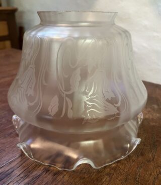 3 3/4" Clear Etched glass shade - Image 3